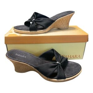 Sahara wedge sandals, size 9 women